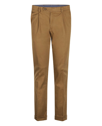 Pantalon Blackpool Bandplooi met Omslag | Bruin