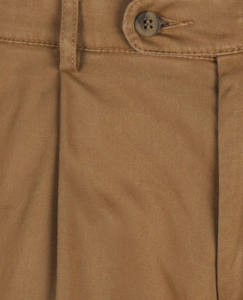 Pantalon Blackpool Bandplooi met Omslag | Bruin