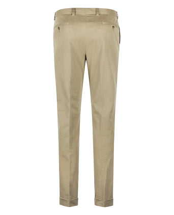 Pantalon Blackpool Bandplooi met Omslag | Bruin
