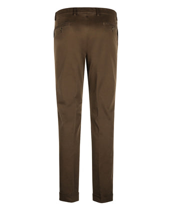 Pantalon Blackpool Bandplooi met Omslag | Bruin