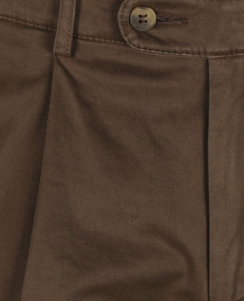Pantalon Blackpool Bandplooi met Omslag | Bruin