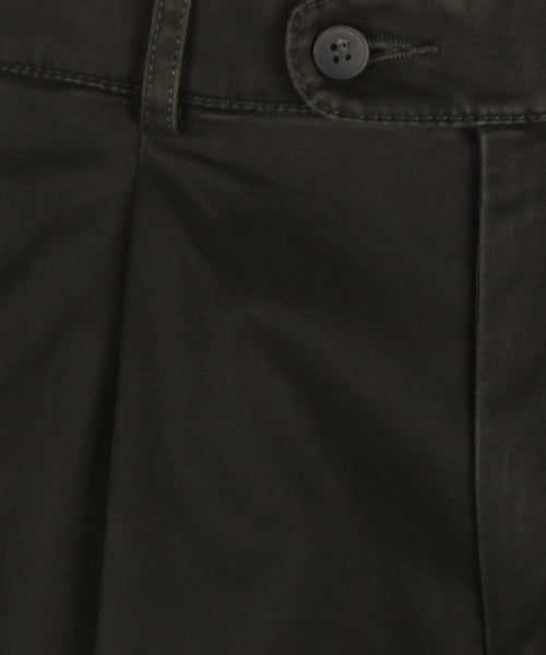 Pantalon Blackpool Bandplooi met Omslag | Groen