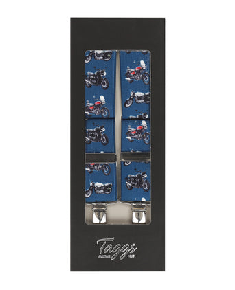 Elastische bretels met clips | Blauw