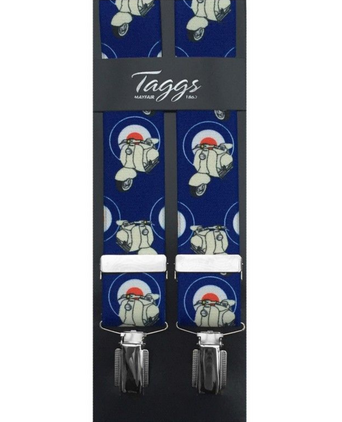 Elastische bretels met clips | Blauw