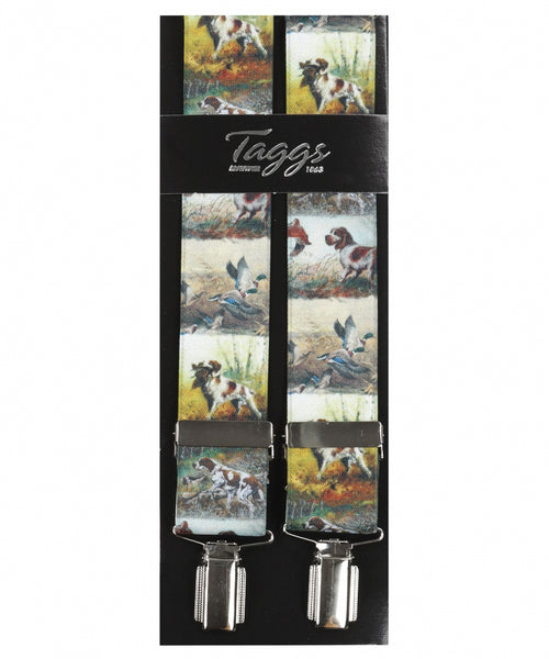 Elastische bretels met clips | Bruin