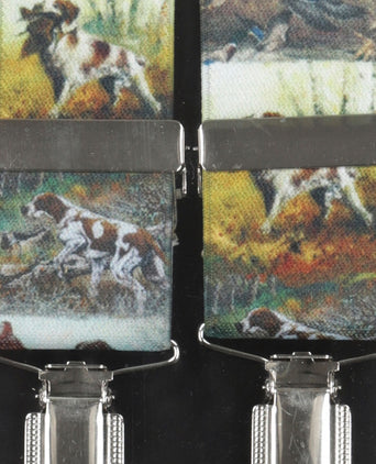 Elastische bretels met clips | Bruin