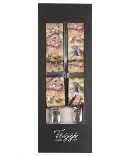 Elastische bretels met clips | Bruin