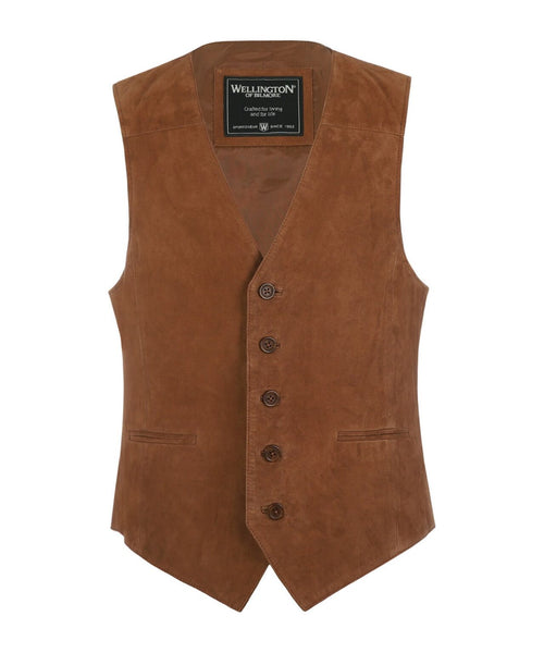 Gilet Suede | Bruin