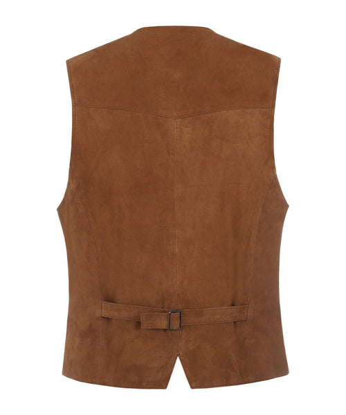 Gilet Suede | Bruin