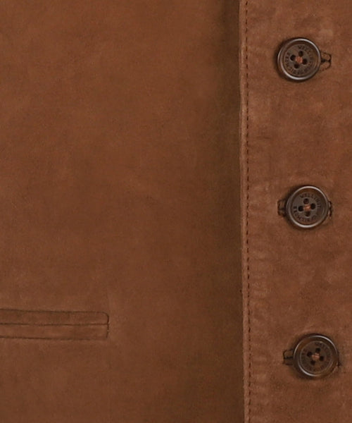 Gilet Suede | Bruin
