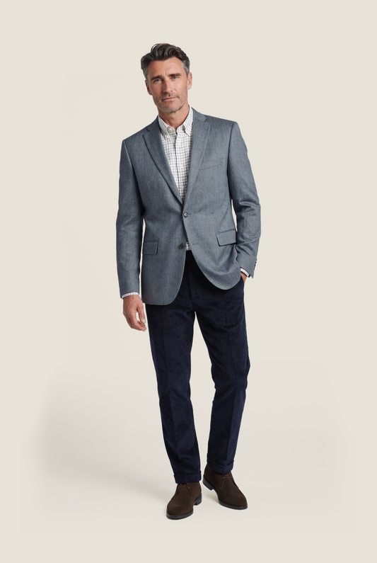 Colbert Zijde | Blauw Grijs