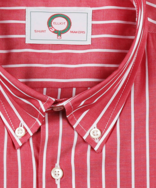Shirt Button Down | Diep Rood Streep