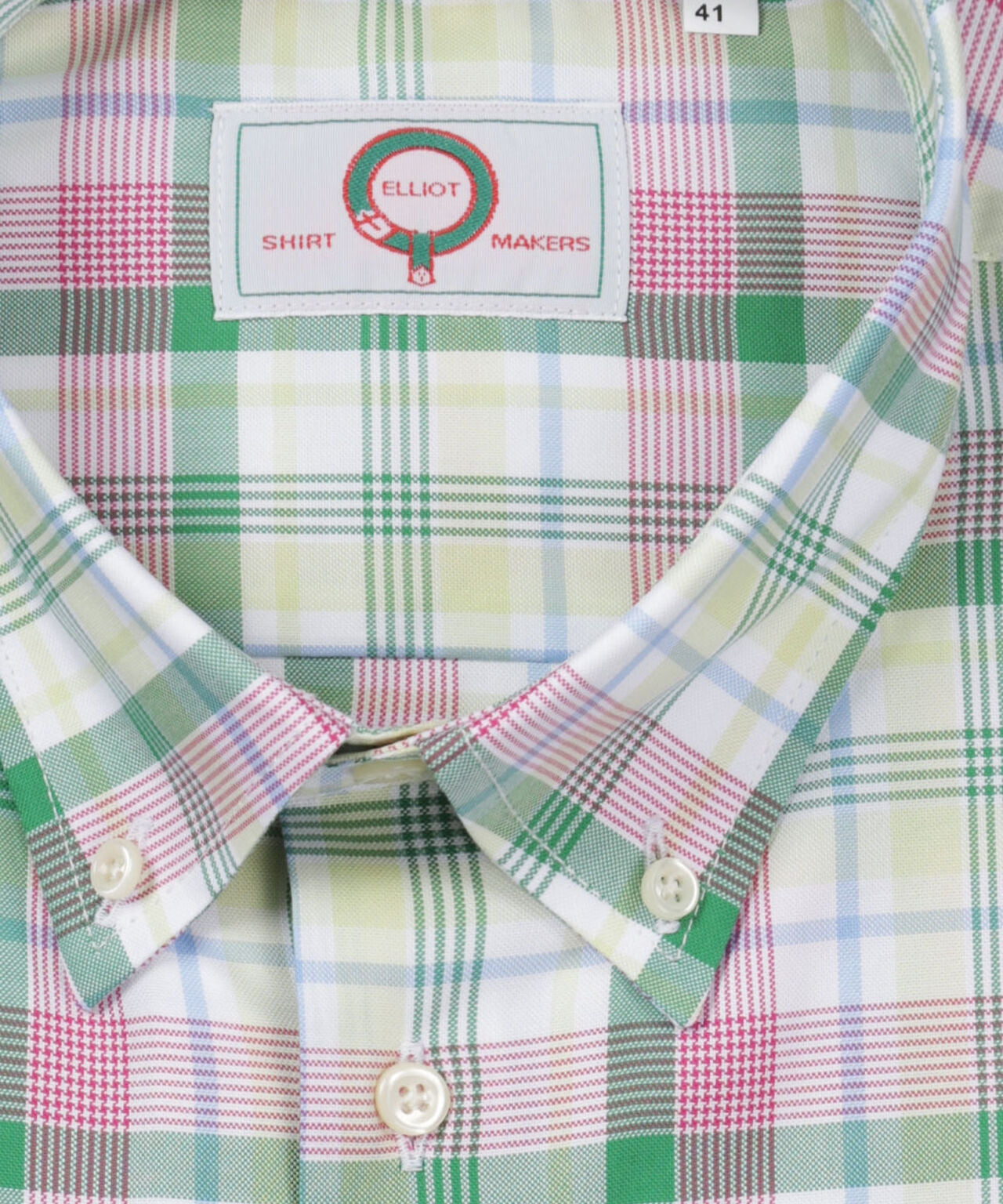 Shirt Button Down | Geel Groen Multi Ruit