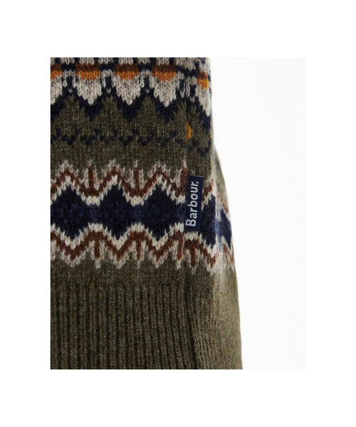 Barbour Pullover Fairisle Ronde Hals | Groen