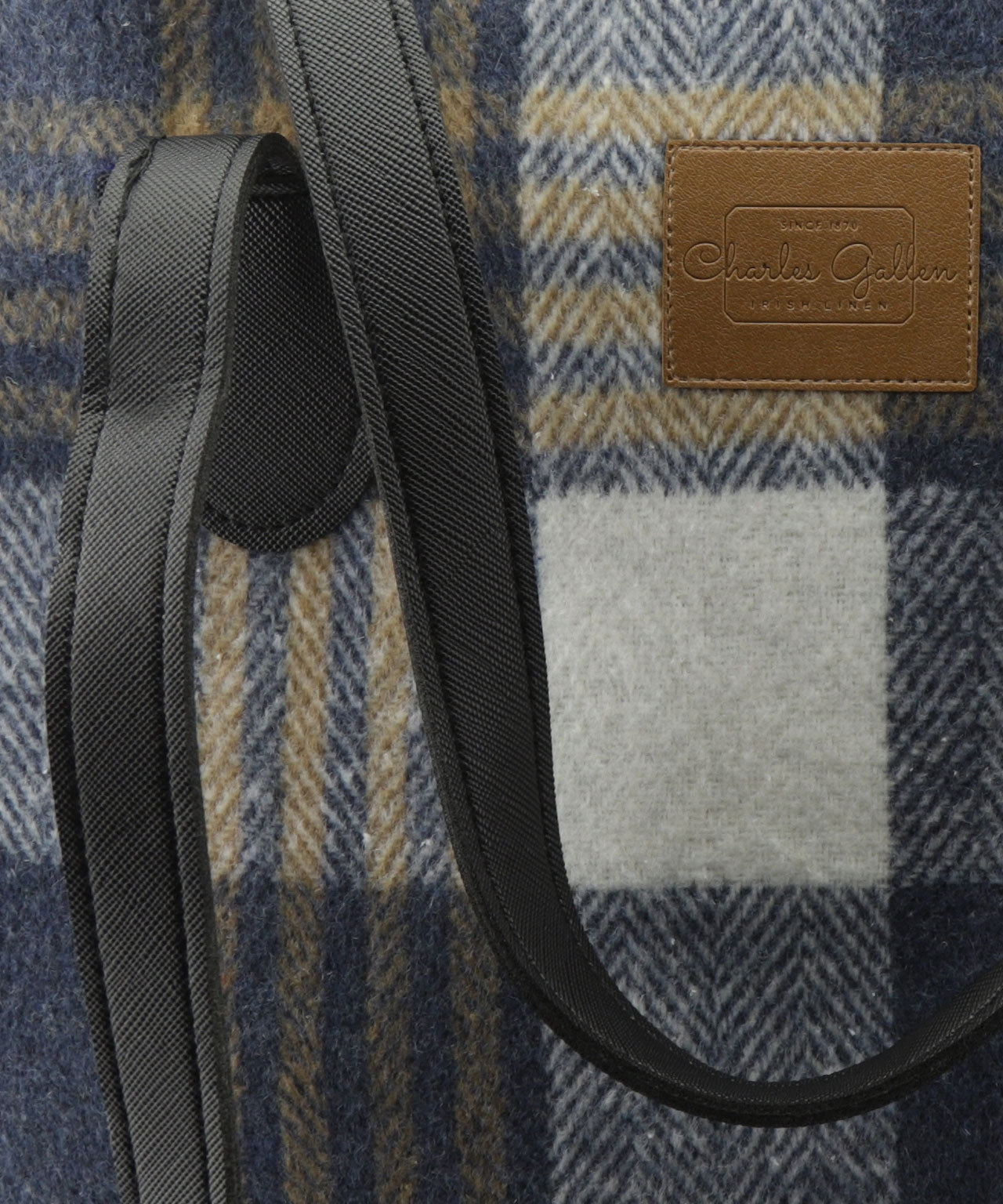 Stilvolle Tasche in Tweed-Optik | Blau