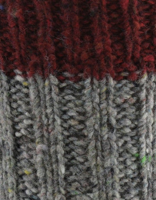 Flecks Sock | Grijs Bordeaux