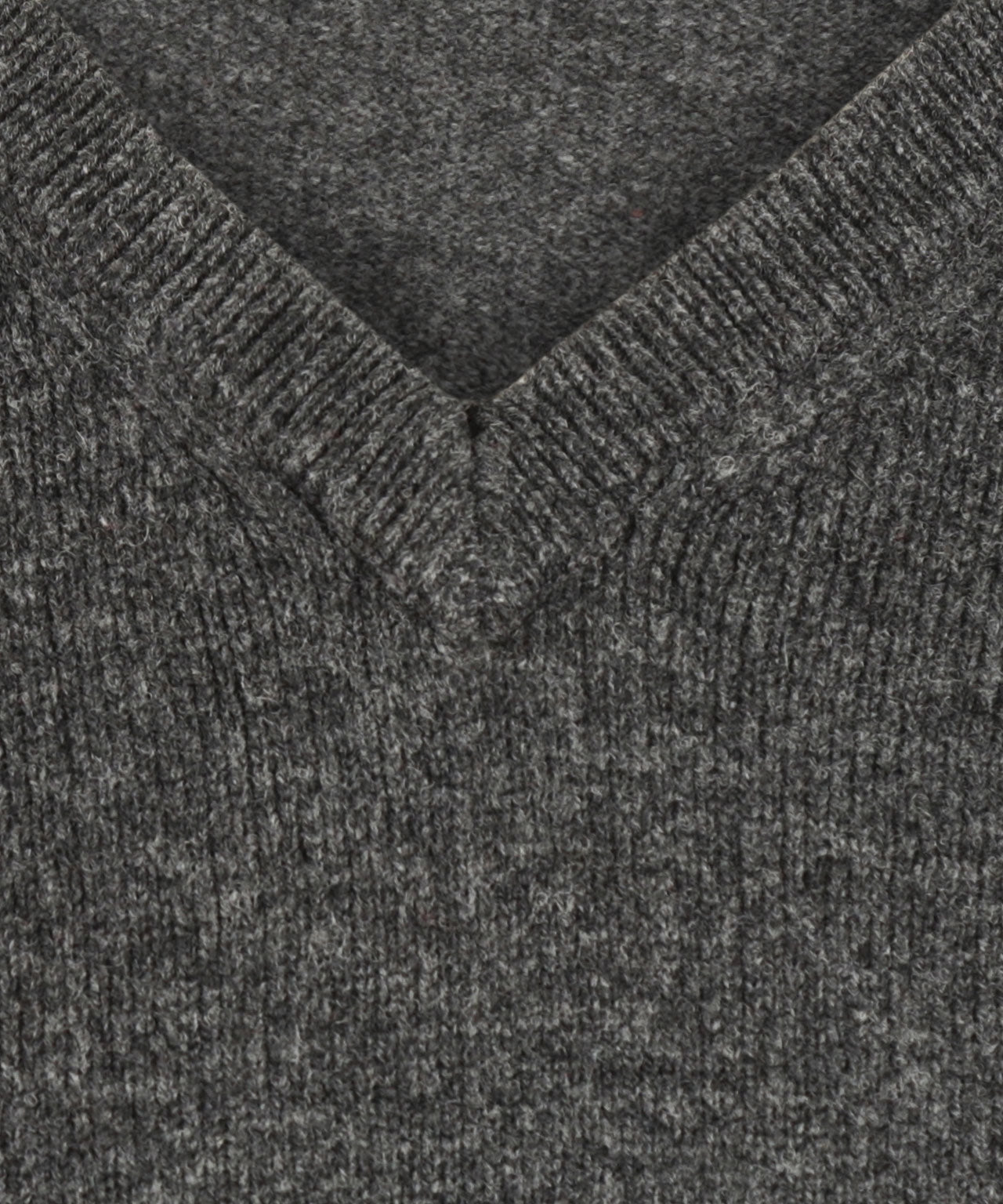 Lamswol V-Hals Pullover | Charcoal
