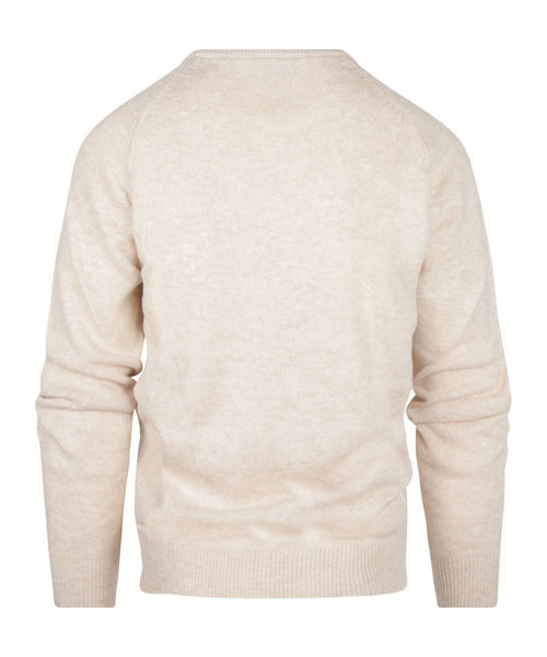 Pullover klassiek Lamswol v-hals | Bruin