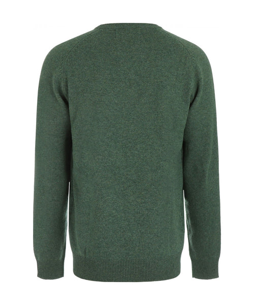 Pullover klassiek Lamswol v-hals | Groen