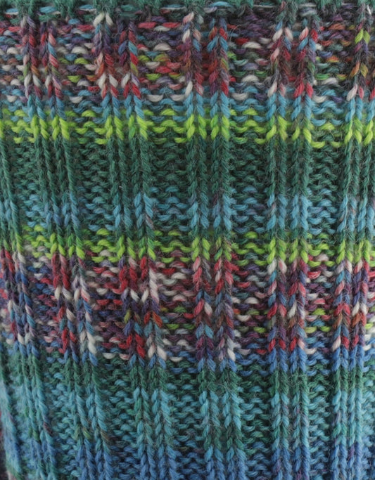 Fairisle Sok | Blauw Rood Groen