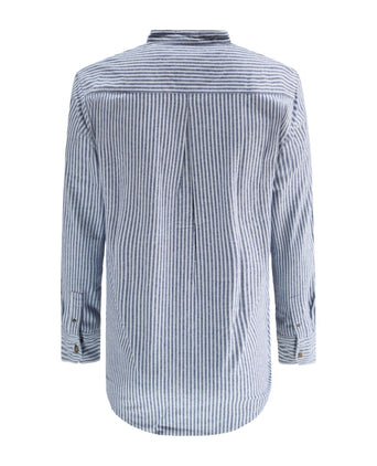 Overhemd Grandfather Shirt | Blauw