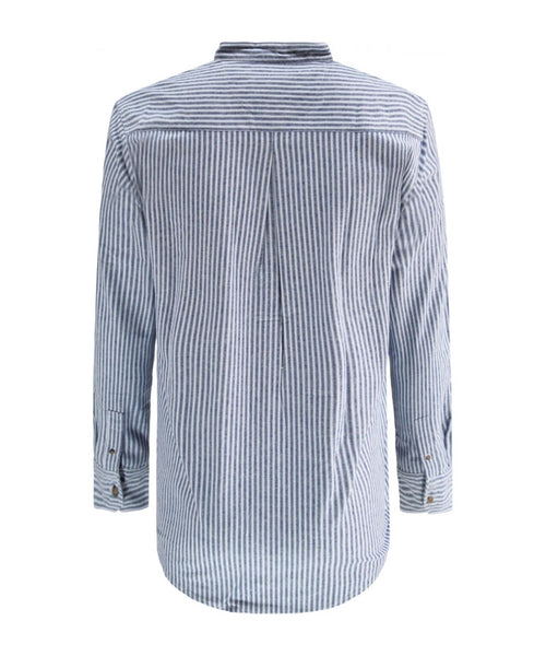 Overhemd Grandfather Shirt | Blauw