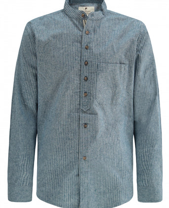Overhemd Grandfather Shirt | Blauw