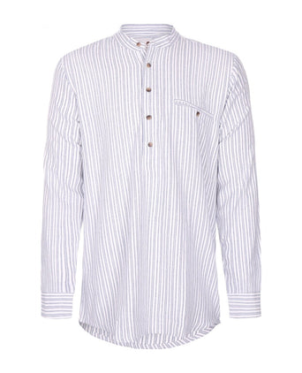 Overhemd Grandfather Shirt | Blauw