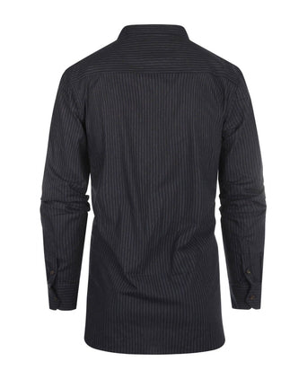 Overhemd Grandfather Shirt | Navy Blauw