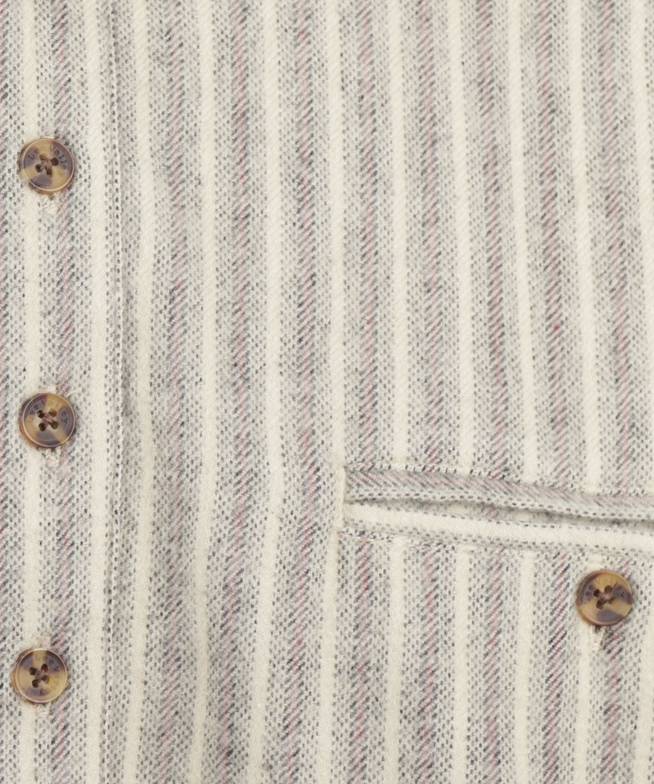 Grandfather Shirt | Bruin/Beige streep