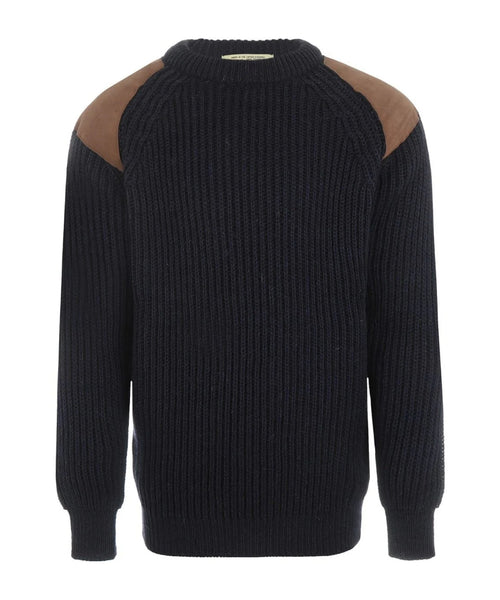Pullover Swaledale Wol ronde hals | Navy Blauw
