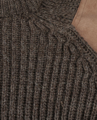 Pullover Swaledale Wol ronde hals | Bruin