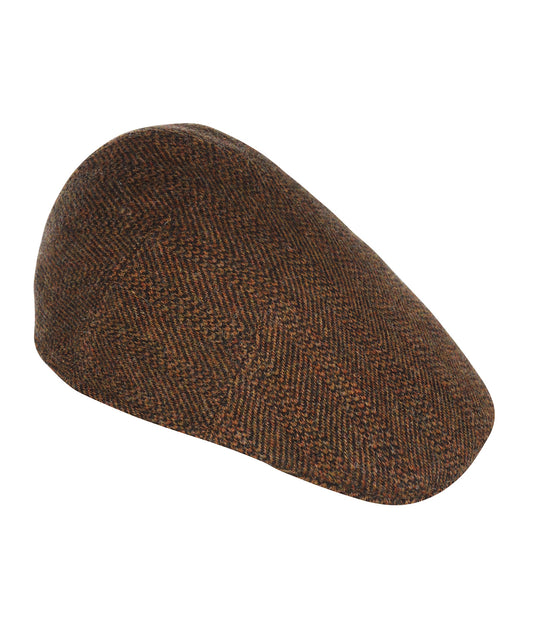 Wollen Soft Cap | Roodbruin Patroon