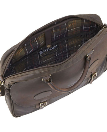 Barbour Wax Leather Briefcase | Groen