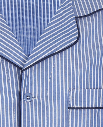 Pyjama klassiek katoen | Blauw