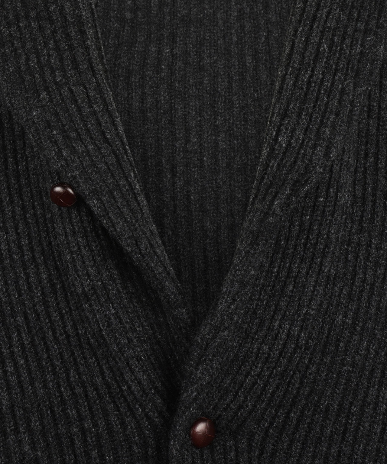 William Lockie geknoteter Cardigan mit Schalkragen | Anthrazit