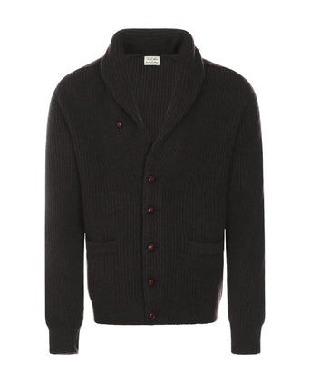 William Lockie Knoop Vest Sjaalkraag | Cocoa