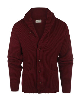 William Lockie Knoop Vest Sjaalkraag | Bordeaux