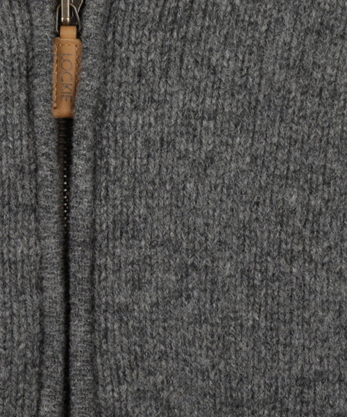 William Lockie Rits Vest Lamswol | Grijs
