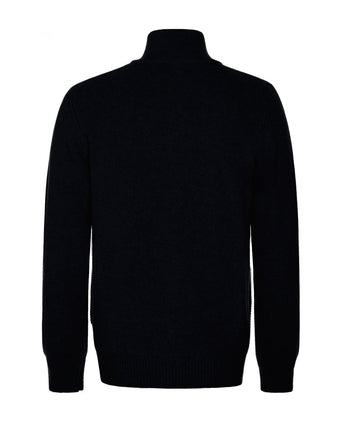 William Lockie Rits Vest Lamswol | Navy Blauw