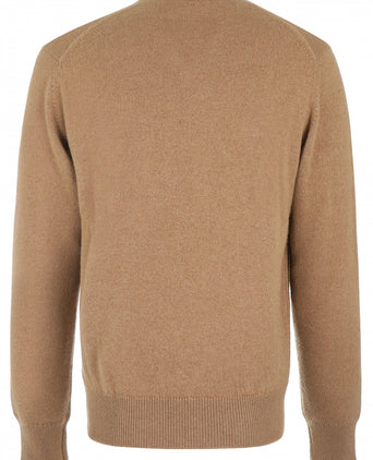 Pullover V-Hals Camelhair | Natural