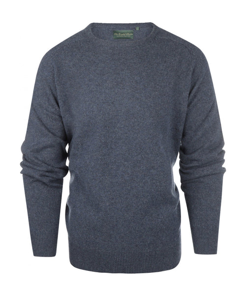 Pullover Lamswol ronde hals | Denim Blauw
