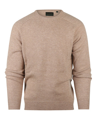 Pullover Lamswol ronde hals | Bruin