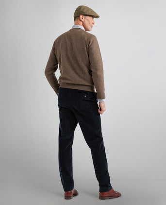 Pullover Lamswol ronde hals | Bruin