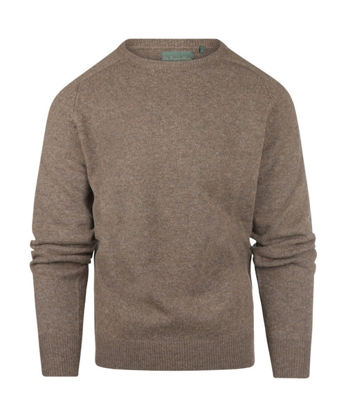 Pullover Lamswol ronde hals | Bruin