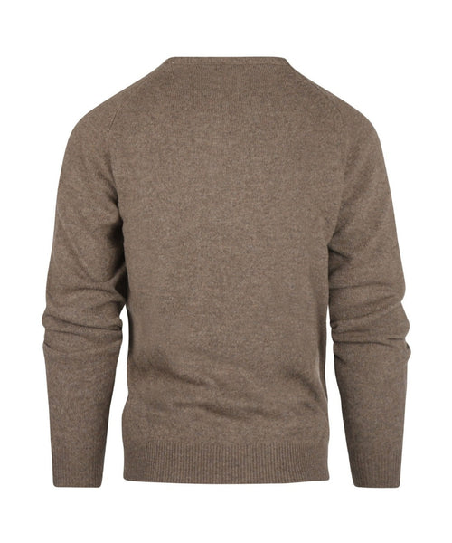 Pullover Lamswol ronde hals | Bruin