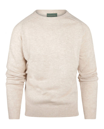 Pullover Lamswol ronde hals | Bruin