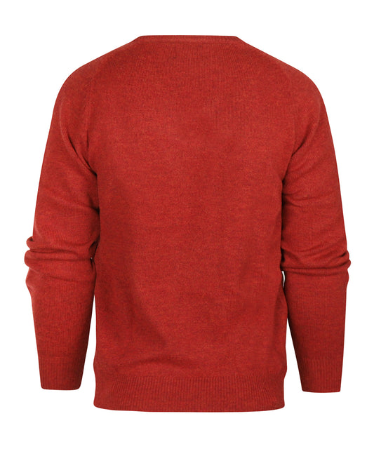 Lamswol Ronde Hals Pullover | Chili Rood