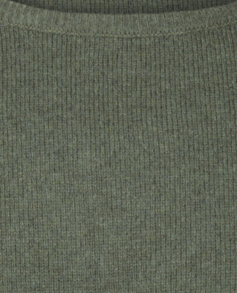 Pullover Lamswol ronde hals | Groen