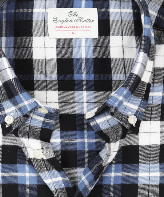 Shirt Button Down | Blauw Multi Ruit Groot